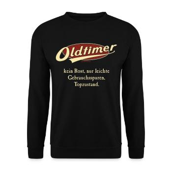 BD - der Oldtimer - kein Rost - nur leichte - Unisex Pullover - Schwarz - Vorne - Alina (178cm) & Michal (187cm)
