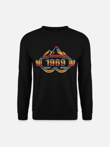 Ski goggles Skier birthday 1969 - Unisex Sweatshirt - black