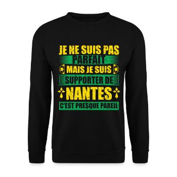 Cadeau drole pour les fans de nantes club - Sweat-shirt Unisexe - noir - Devant - Alina (178cm) & Michal (187cm)