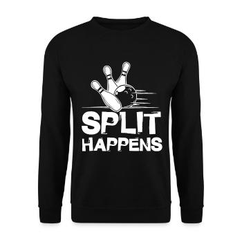 Bowling Split Happens - Unisex Sweatshirt - black - Front - Alina (178cm) & Michal (187cm)
