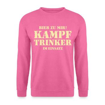 AD - Bier zu mir - Kampftrinker im Einsaz - - Unisex Pullover - Pink - Vorne
