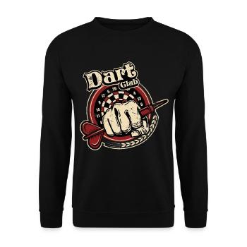 Dart Club 2 - Dart T-Shirts RAHMENLOS - Sport Club - Unisex Pullover - Schwarz - Vorne - Alina (178cm) & Michal (187cm)