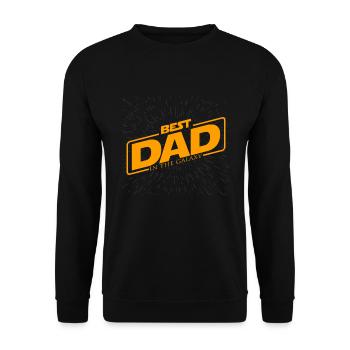 Best Dad In The Galaxy - Vatertag Herrentag Papa - Unisex Pullover - Schwarz - Vorne - Alina (178cm) & Michal (187cm)