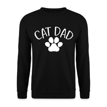 Cat Dad - Mignon Paw Cat Lover Dad Cat Owner - Sweat-shirt Unisexe - noir - Devant - Alina (178cm) & Michal (187cm)