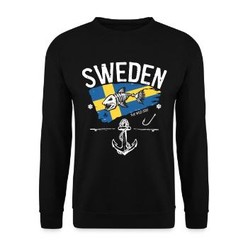 Sweden Fishing Tour - Unisex Pullover - Schwarz - Vorne - Alina (178cm) & Michal (187cm)