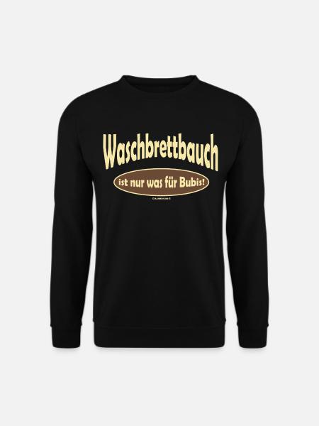 FD - WASCHBRETTBAUCH ist nur was für Bubis - - Unisex Pullover - Schwarz