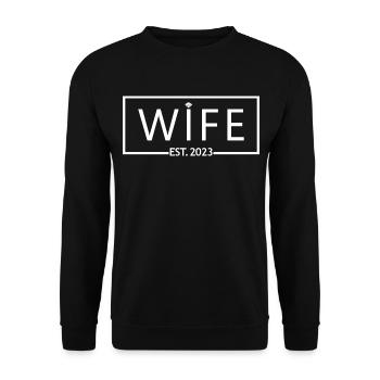 2023 Fiançailles Mariage Douche nuptiale - Sweat-shirt Unisexe - noir - Devant - Alina (178cm) & Michal (187cm)