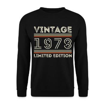 Millésime 1978 - Année 1978 Cadeau d’anniversaire 1978 - Sweat-shirt Unisexe - noir - Devant - Alina (178cm) & Michal (187cm)