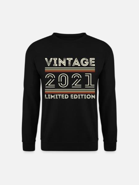 Vintage 2021 - Year 2021 Birthday Gift 2021 - Unisex Sweatshirt - black