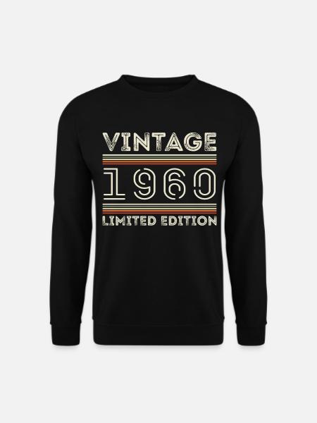 Jahrgang 1960 - Jahr 1960 Geburtstagsgeschenk 1960 - Unisex Pullover - Schwarz