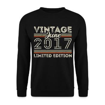 June 2017 June Birthday Gift June 2017 - Unisex Sweatshirt - black - Front - Alina (178cm) & Michal (187cm)