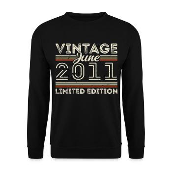 June 2011 June Birthday Gift June 2011 - Unisex Sweatshirt - black - Front - Alina (178cm) & Michal (187cm)
