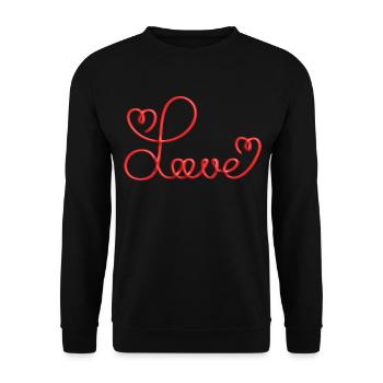 Aimer avec le cœur - Sweat-shirt Unisexe - noir - Devant - Alina (178cm) & Michal (187cm)