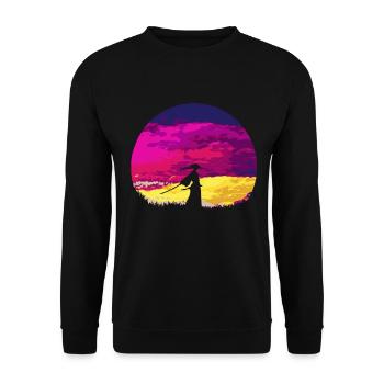 Bushido weg des kriegers samurai 2reborn - Unisex Pullover - Schwarz - Vorne - Alina (178cm) & Michal (187cm)