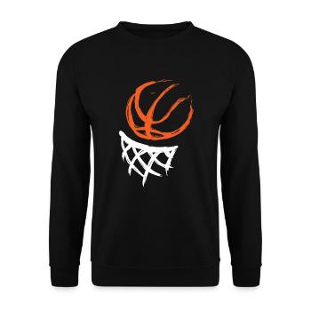 Basketballer Basketballerin Basketball Geschenk - Unisex Pullover - Schwarz - Vorne - Alina (178cm) & Michal (187cm)