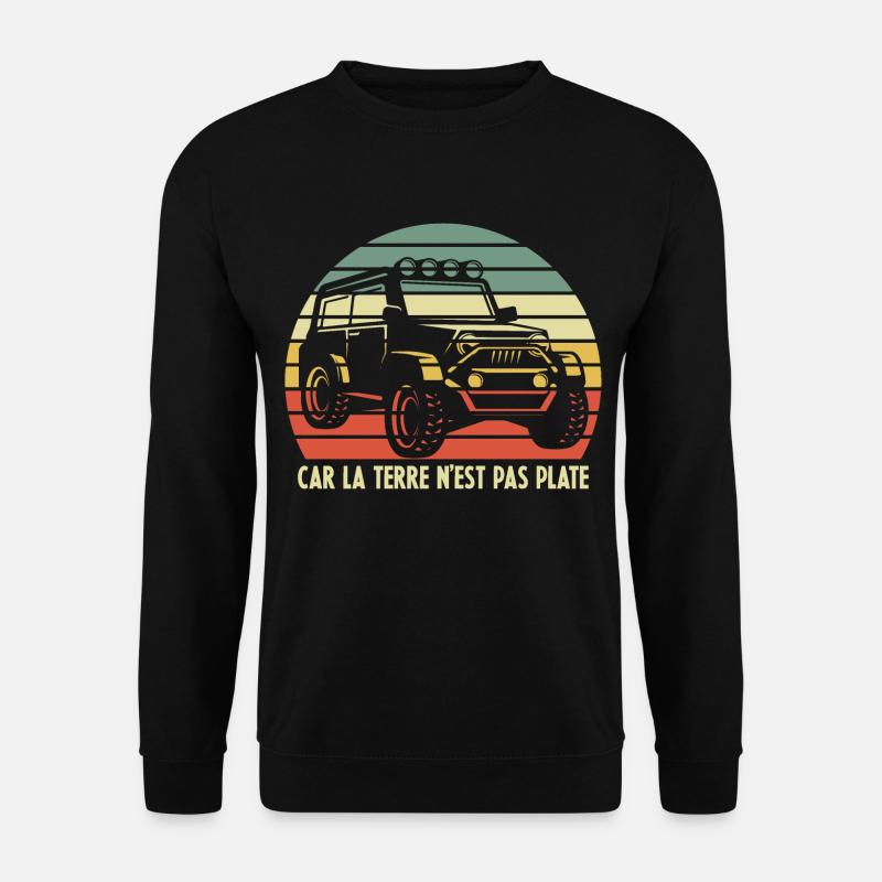 4x4 Rétro Coucher de soleil - Sweat-shirt Unisexe - noir