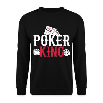 Poker King Poker Player Cards Jetons de poker - Sweat-shirt Unisexe - noir - Devant - Alina (178cm) & Michal (187cm)