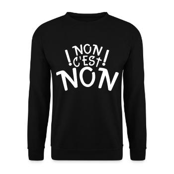 non c’est non - Sweat-shirt Unisexe - noir - Devant - Alina (178cm) & Michal (187cm)