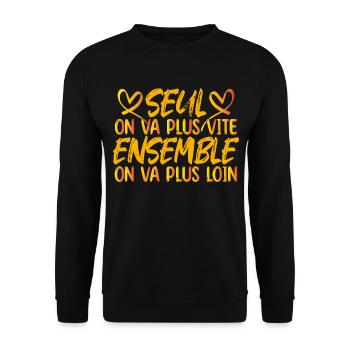 Saint Valentin meilleure Copine copain amoureux - Sweat-shirt Unisexe - noir - Devant - Alina (178cm) & Michal (187cm)