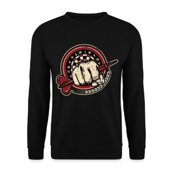 Dart Club 5 - Dart T-Shirts RAHMENLOS - Sport Club - Unisex Pullover - Schwarz - Vorne - Alina (178cm) & Michal (187cm)