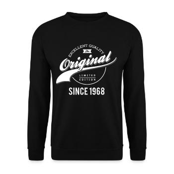 Original 1968 - Unisex Pullover - Schwarz - Vorne - Alina (178cm) & Michal (187cm)