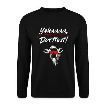 Yehaa Dorffest Schuetzenfest Party Volksfest - Unisex Pullover - Schwarz - Vorne - Alina (178cm) & Michal (187cm)