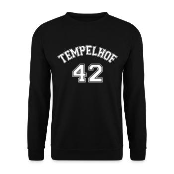 Tempelhof 42 Berlin District Nostalgia Design - Sweat-shirt Unisexe - noir - Devant - Alina (178cm) & Michal (187cm)