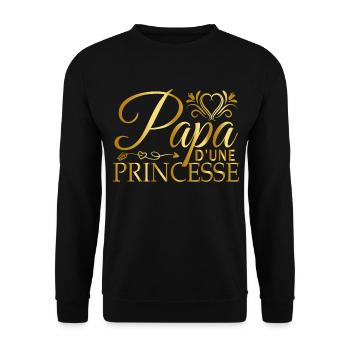 Papa fête des pères cadeau pour mon père fille ! - Sweat-shirt Unisexe - noir - Devant - Alina (178cm) & Michal (187cm)