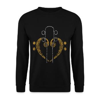 Touches de basse et guitare basse - Sweat-shirt Unisexe - noir - Devant - Alina (178cm) & Michal (187cm)