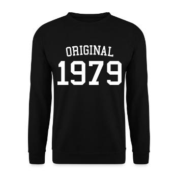 Original 1979 45e anniversaire hommes femmes 45 ans - Sweat-shirt Unisexe - noir - Devant - Alina (178cm) & Michal (187cm)