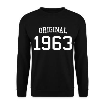 Original 1963, 60 ans, cadeau de 60e anniversaire - Sweat-shirt Unisexe - noir - Devant - Alina (178cm) & Michal (187cm)