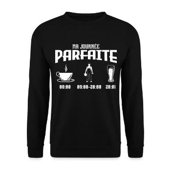 Funny fin de journée Peintre Peintre - Sweat-shirt Unisexe - noir - Devant - Alina (178cm) & Michal (187cm)