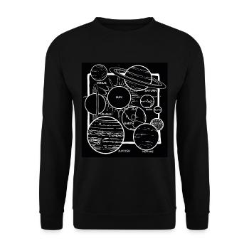 Système solaire Planet Galaxys - Sweat-shirt Unisexe - noir - Devant - Alina (178cm) & Michal (187cm)