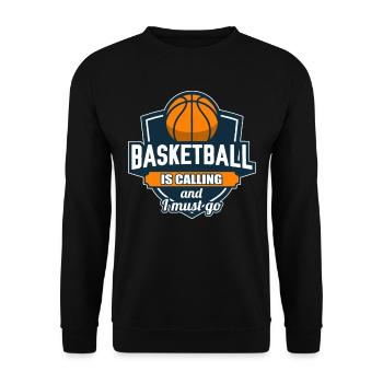 Basketball Ball Sport Team Basketballteam - Unisex Pullover - Schwarz - Vorne - Alina (178cm) & Michal (187cm)