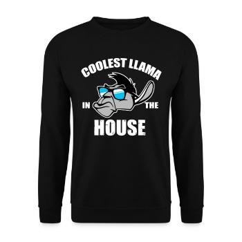 Lama animaux animaux Cool Kid Comic cadeau - Sweat-shirt Unisexe - noir - Devant - Alina (178cm) & Michal (187cm)