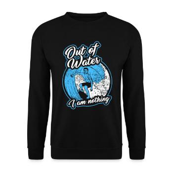 Surf surf surf board vintage mer vacances - Sweat-shirt Unisexe - noir - Devant - Alina (178cm) & Michal (187cm)