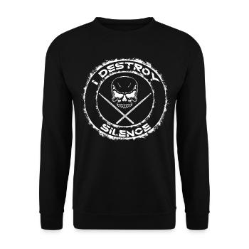 Batonnets de tambour de batteur de batteur de batteur - Sweat-shirt Unisexe - noir - Devant - Alina (178cm) & Michal (187cm)