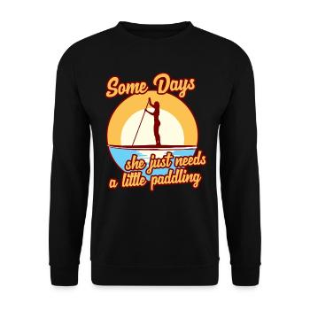 Stand Up Paddle SUP Paddleboard Hobby Sport - Unisex Pullover - Schwarz - Vorne - Alina (178cm) & Michal (187cm)