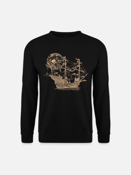 Schiff Pirat Segelschiff Kapitän See Geschenk - Unisex Pullover - Schwarz