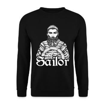 Seemann Kapitän Seefahrer Kapitän Schiff - Unisex Pullover - Schwarz - Vorne - Alina (178cm) & Michal (187cm)