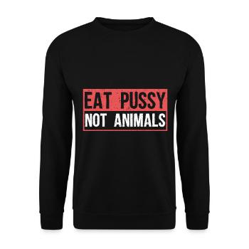 Bisous chatte - Sweat-shirt Unisexe - noir - Devant - Alina (178cm) & Michal (187cm)