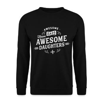 Father and daughter, Awesome Dads Awesome Daughters - Unisex Sweatshirt - black - Front - Alina (178cm) & Michal (187cm)