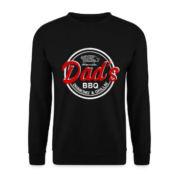 Pappas Barbecue Drinking and chilling - Unisex Sweatshirt - black - Front - Alina (178cm) & Michal (187cm)
