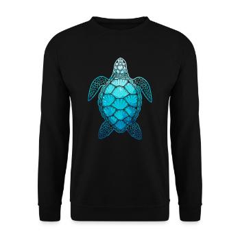 Tortue de mer tortue animal sous l'eau - Sweat-shirt Unisexe - noir - Devant - Alina (178cm) & Michal (187cm)
