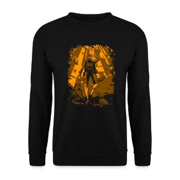 Taucher Tauchen Schnorcheln unter Wasser Scuba - Unisex Pullover - Schwarz - Vorne - Alina (178cm) & Michal (187cm)