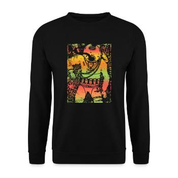 Diver diving goggles snorkeling underwater - Unisex Sweatshirt - black - Front - Alina (178cm) & Michal (187cm)