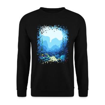 sous-marin aquarium mer océan lac corail - Sweat-shirt Unisexe - noir - Devant - Alina (178cm) & Michal (187cm)