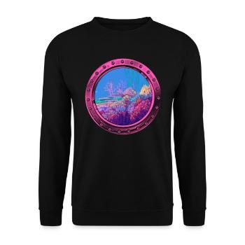 underwater aquarium sea ocean boat - Unisex Sweatshirt - black - Front - Alina (178cm) & Michal (187cm)