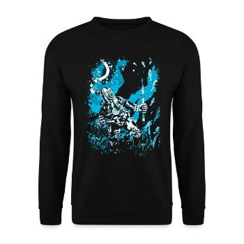 Taucher Tauchen unter Wasser Meer Scuba Geschenk - Unisex Pullover - Schwarz - Vorne - Alina (178cm) & Michal (187cm)