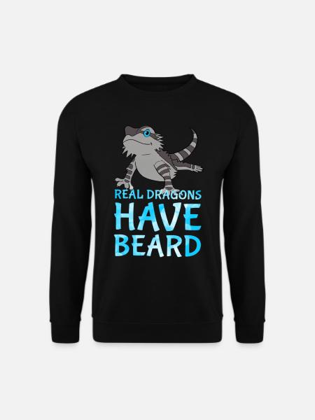 Drachen Echse eidechse mit bart mein bester kumpel - Unisex Pullover - Schwarz
